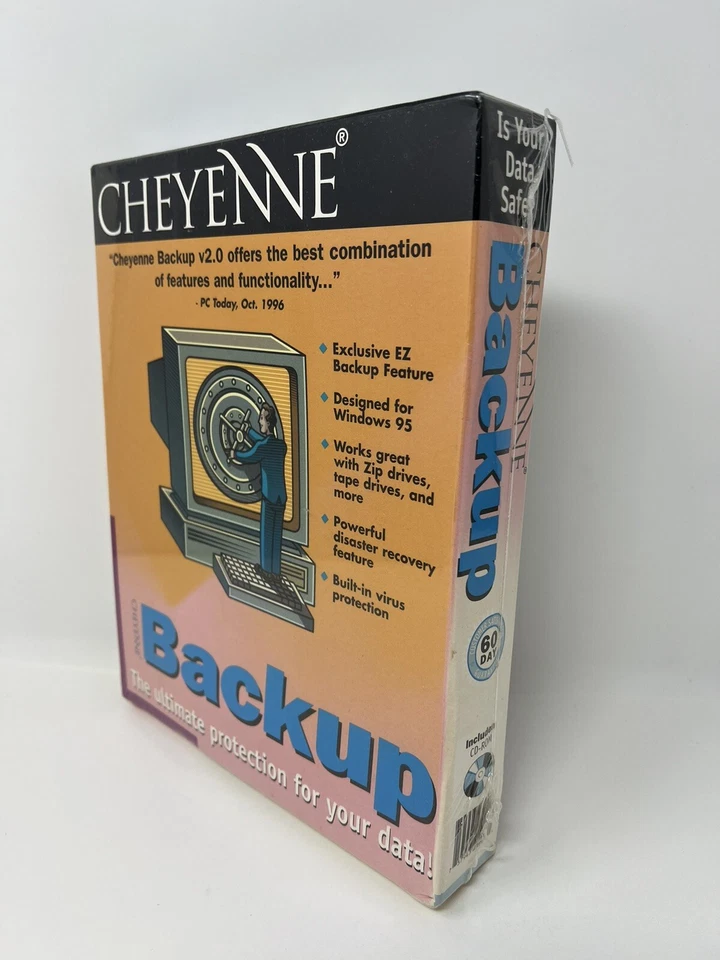 Cheyenne Backup V2.0 for Windows PC CD-ROM 1991 Vintage Software New Sealed - Image 3 of 4