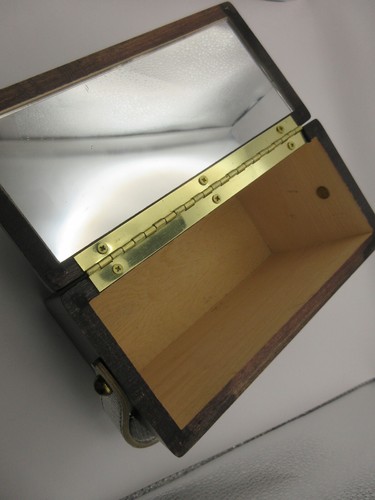7" RARE Enid Collins Wooden Purse Original Box Bag Black Jewels Mirror FLAWS - Picture 4 of 16