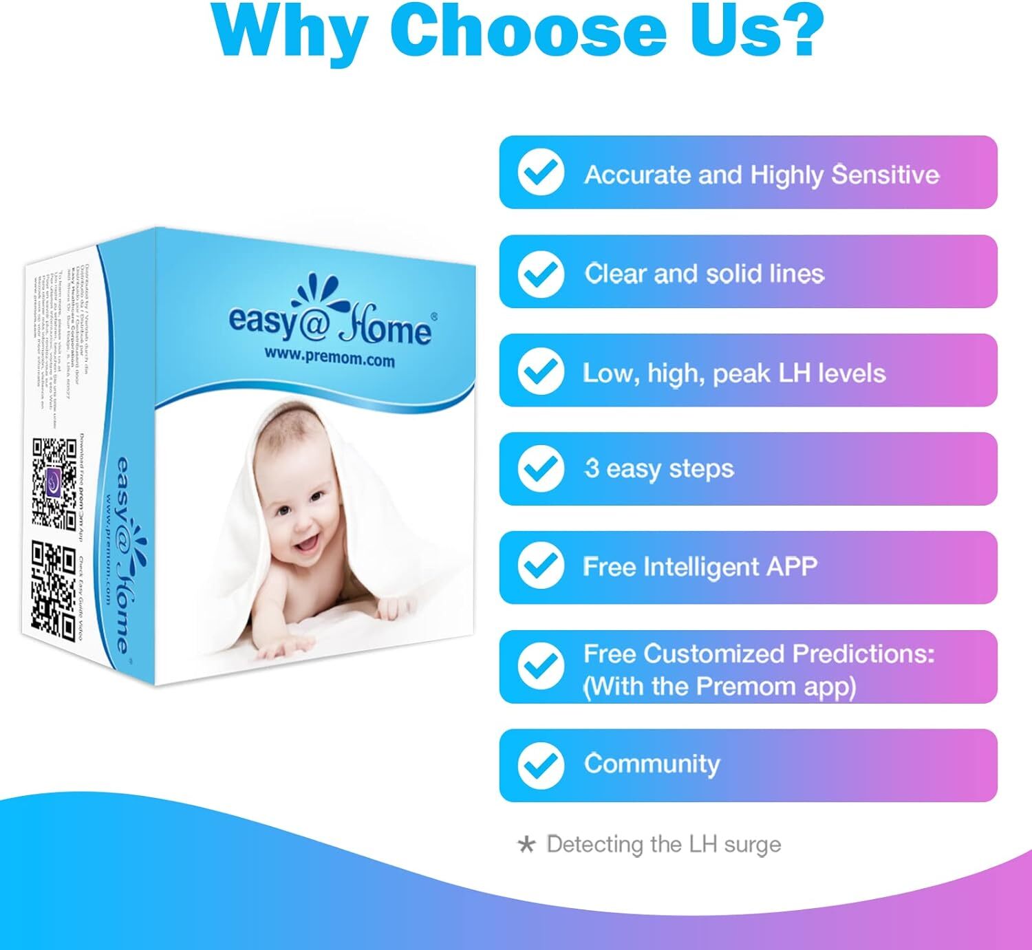 Ovulation Fertility Test Predictor Kit 40 LH Strips Accurate Fertility