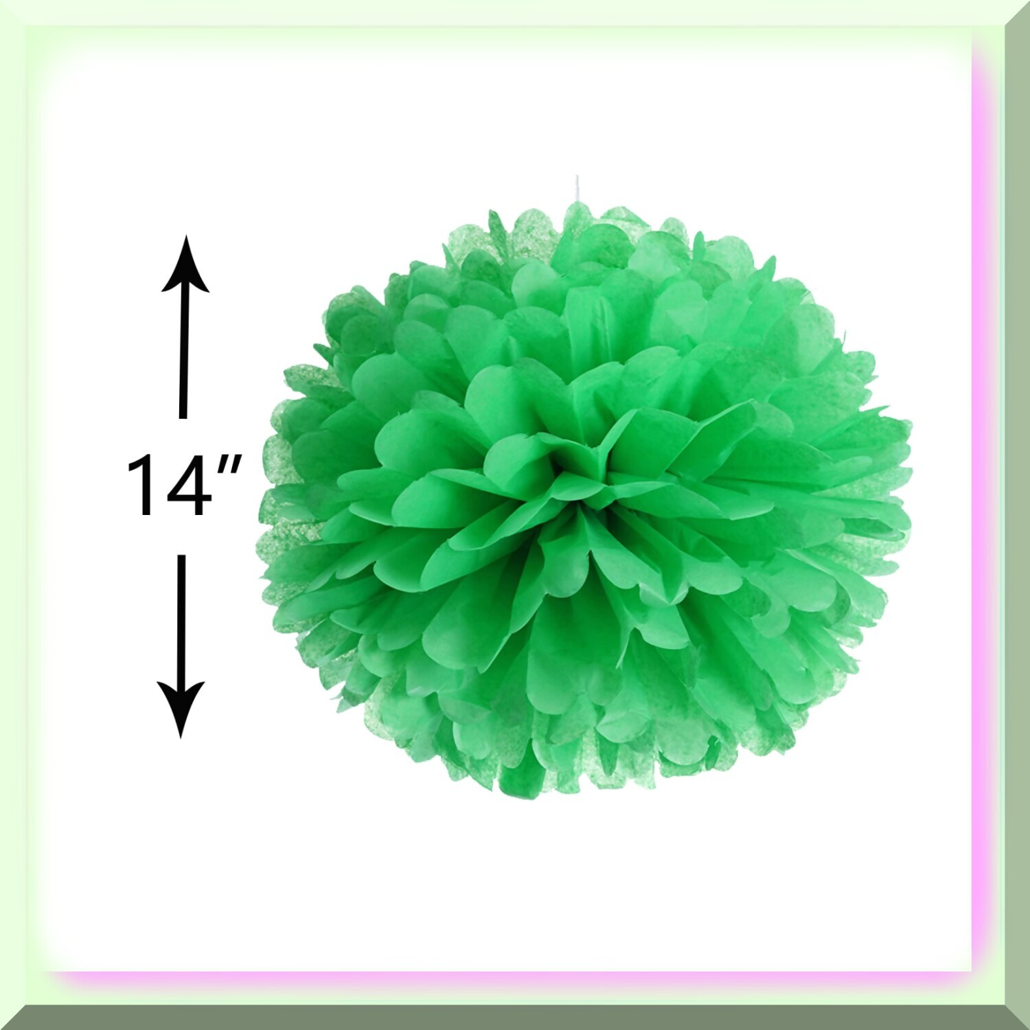 Green Blooms: DIY Tissue Pom Poms Kit - Vibrant Paper Flowers for Party, Wedding
