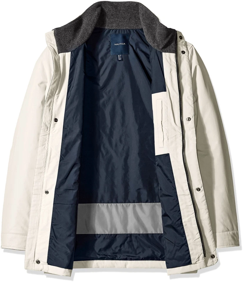 Nautica Men's Multi-Pocket Parka, Silver Birch, Size L, MSRP $198 Foto 2 de 2