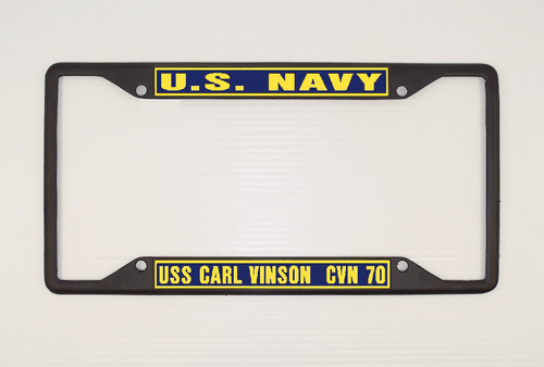 Telaio targa USS CARL VINSON CVN 70 US Navy militare auto-camion-motociclo - Foto 8 di 11