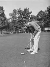 Sam Parks Putting During Ryder Cup Practice 1935 Old Photo