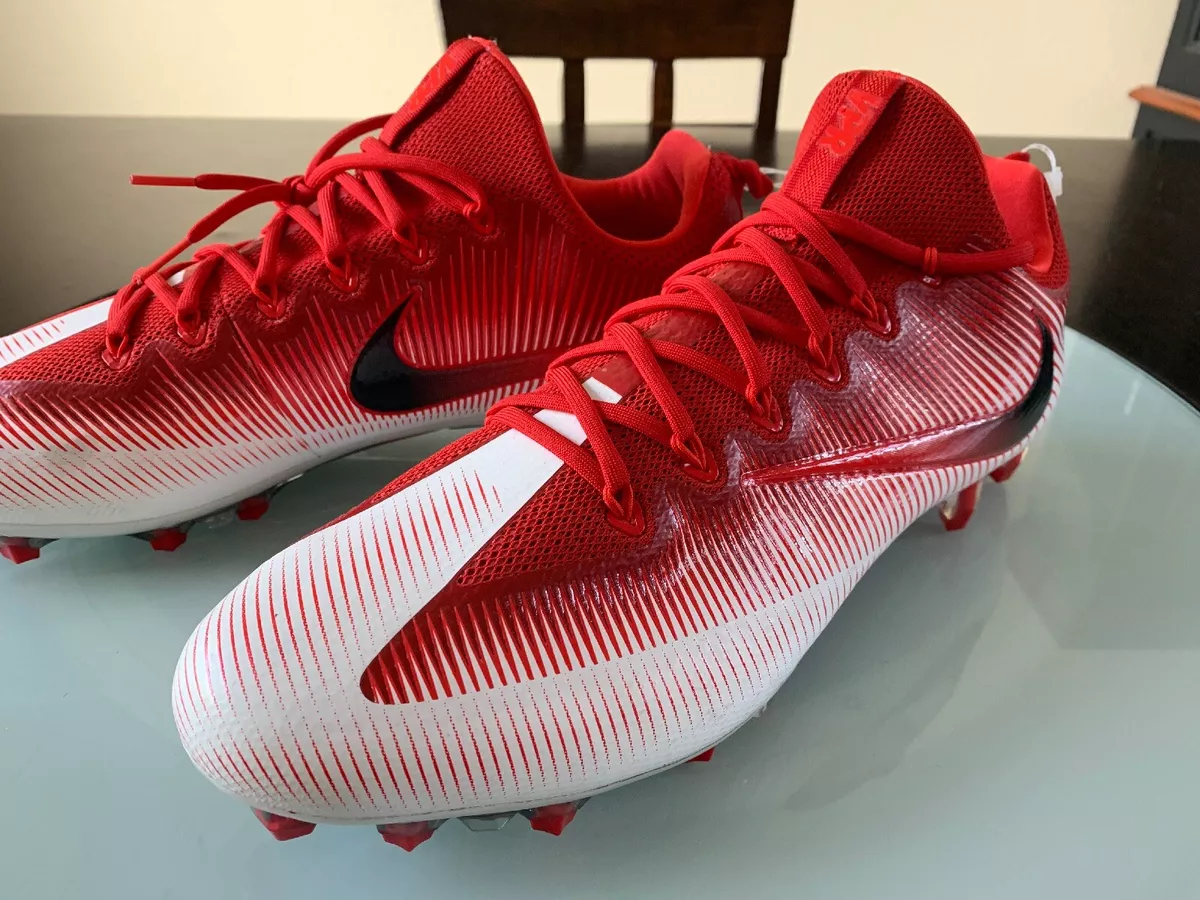 Nike Vapor Untouchable Pro Football Cleats White Crimson 833385 601 NEW Size 16