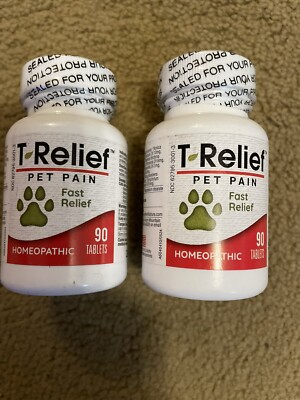 MediNatura T-Relief Pet Pain Relief Arnica Pain Relievers 90Tabs  Lot Of 2 