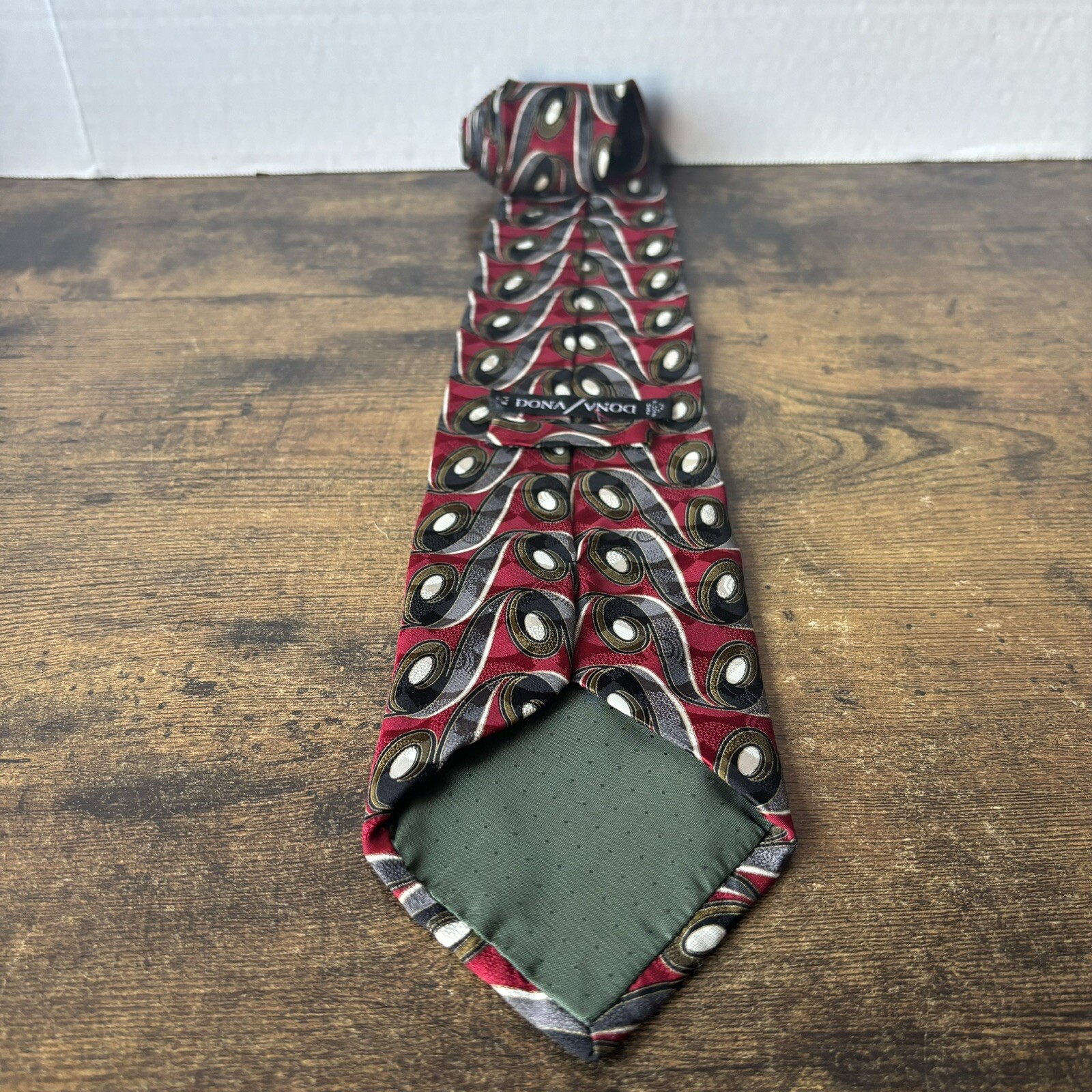 VTG Basic Elements Men’s Silk Necktie Blue Red Wh… - image 9