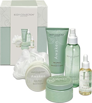 Ladies Awaken Bath & Body Skincare Geschenkset Duschgel Peeling Badeöl