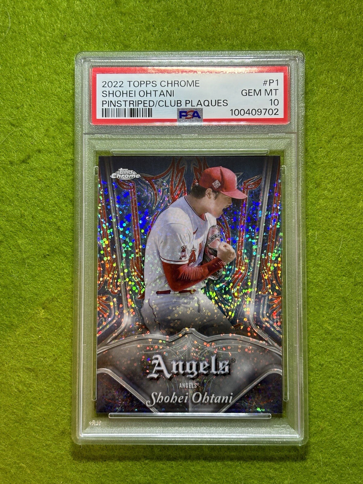 Shohei Ohtani PSA 10 WHITE SPARKLE PRIZM REFRACTOR GRADED CARD 2022 Topps Chrome view 5