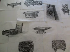 COLLECTION DRAWINGS ILLUSTRATION ANIMATION COMIC DESIGN WOOD FURNITURE SINBAD 