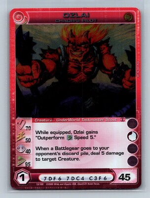 Chaotic TCG - Ozlai Chaor's Pilot 13/100 3 MAX S W P FOIL RARE Turn of the Tide