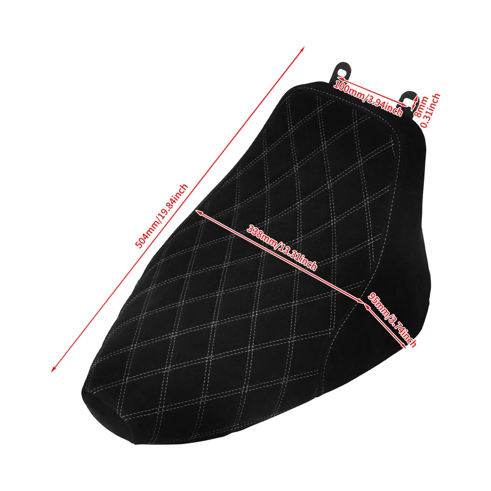 Asiento conductor solo costura blanca para Harley Deluxe Heritage Softail FLSTC 06-17 Foto 4 de 4