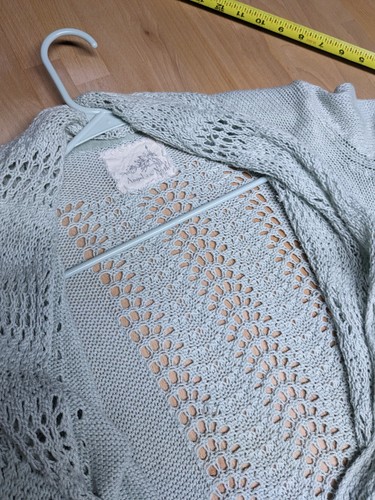 Anthropologie Angel of the North Knitted MINT Sweater Cardigan Long SIZE S(PRE-) - Picture 11 of 14