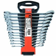 BAHCO 1RM/SH12 12pce RATCHET COMBINATION GEAR RING & OPEN END WRENCH SPANNER SET