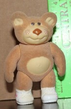 FURSKINS flocked figure - vintage plastic country teddy bear