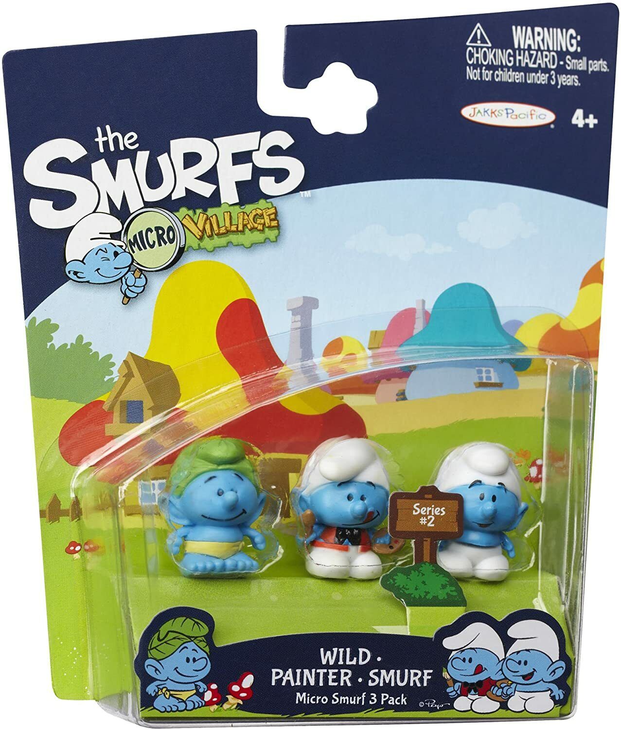 Smurfs Micro Village Papa Smurf & Smurfette DELUXE *2 IN 1 * NEIGHBOR PACK  Jakks