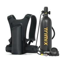 Trimix 2.0L Capacity Portable Mini Diving Scuba Lung Tank Equipment Fit 35 Mins