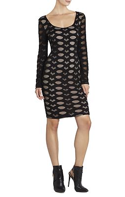 NEW BCBG MAX AZRIA BLACK TANYA LONG SLEEVE LACE DRESS DGL68B04/AL187 SIZE M  | eBay