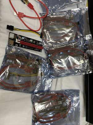 pci-e riser 1x to 16x ver 006c 6 Pin Lot Of 5