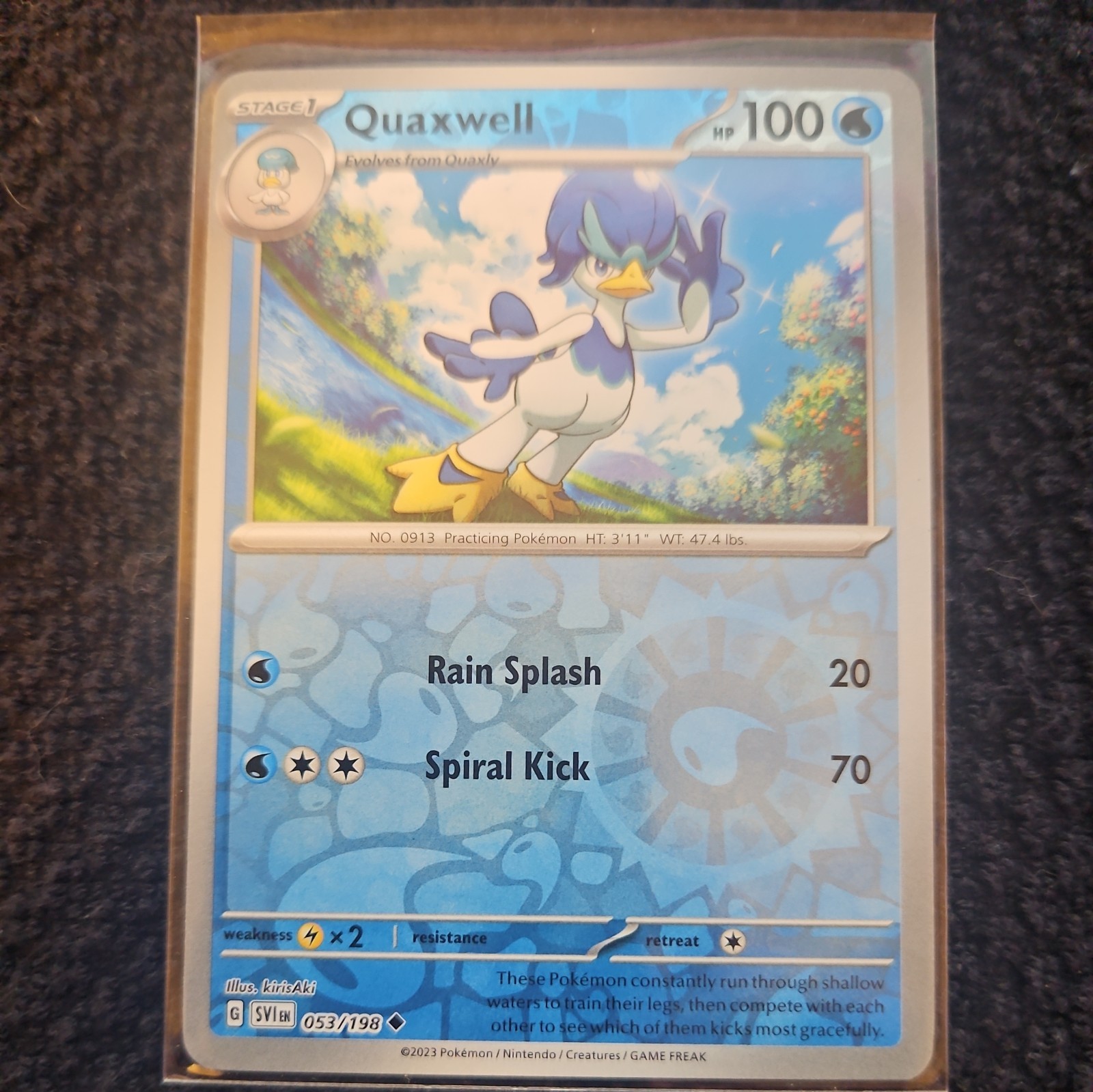 2023 Scarlet & Violet Quaxwell #53 Stage 1/Uncommon Reverse Holo