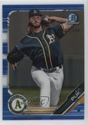 2019 Bowman Chrome Prospects Blue Refractor 88/150 AJ Puk #BCP-17 0ot5