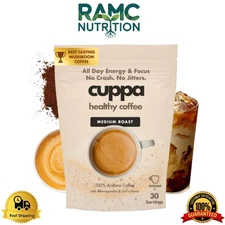 Cuppa Healthy Mushroom Instant Coffee with Lion’s Mane & Ashwagandha – 30 Ser