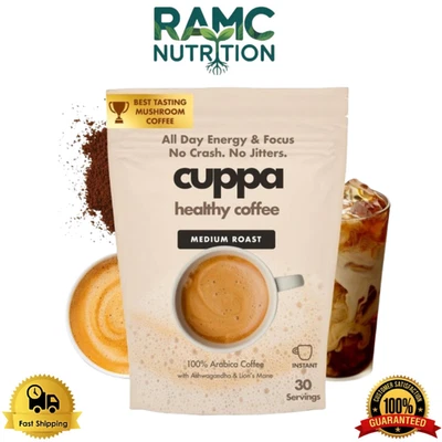 CUPPA HEALTHY COFFEE Cuppa Healthy Mushroom Instant Coffee with Lion’s Mane & Ashwagandha – 30 Ser
