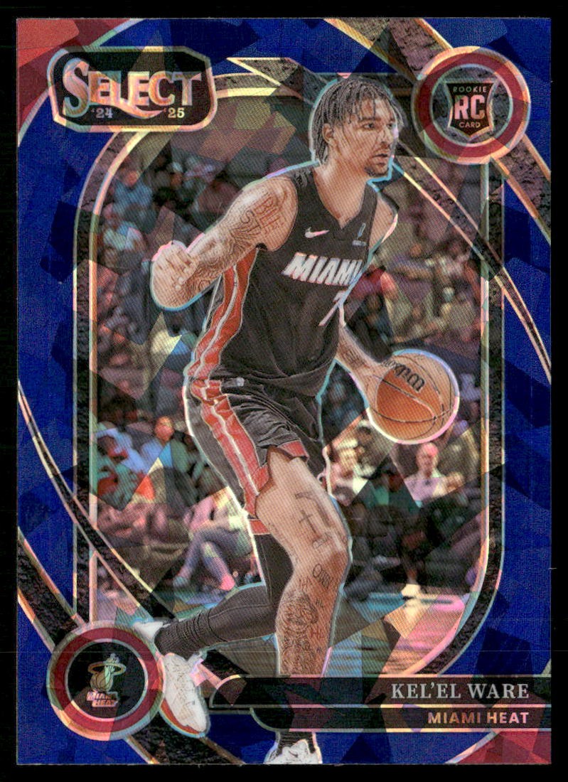2024-25 Panini Select #273 Kel'el Ware Blue Cracked Ice Prizm