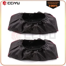 2pcs Winch Cover Waterproof Heavy Dust Cover Fabric Oxford Textile Black