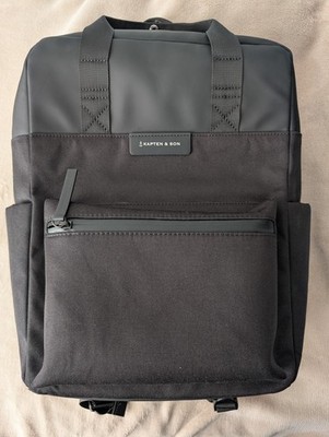 Kapten & Son Rucksack Bergen Pro, All Black, Schwarz
