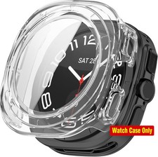 Scratch Resistant Clear Case for Samsung Galaxy Watch Ultra 2024/2025, Shock Abs