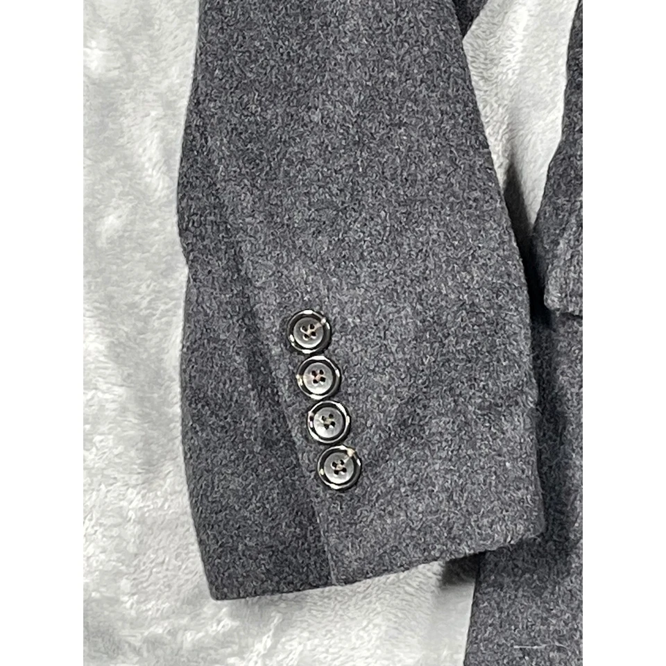 J. Crew Ludlow Wool Cashmere Overcoat Dark Gray 38R Mens Italian Fabric - Image 2 of 4