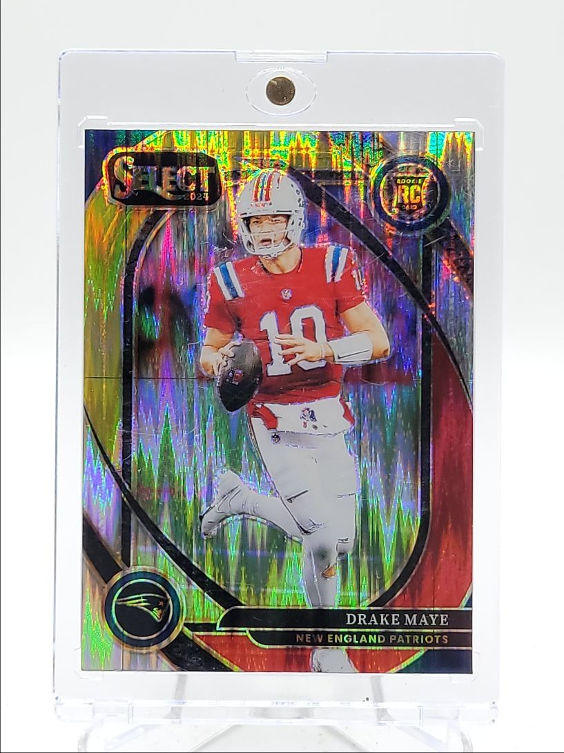 DRAKE MAYE 2024 SELECT CLUB LEVEL ROOKIE RED YELLOW SHOCK RC Q5538