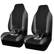 AquaShield Neoprene Waterproof Car Seat Covers for Front Seats Black and Gray