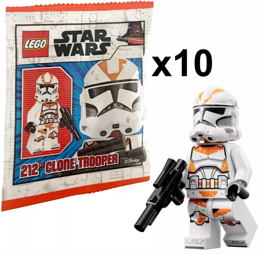 LEGO Star Wars Phase Clone 212th Trooper Minifigure LOT of 10 SEALED IN  BAG!