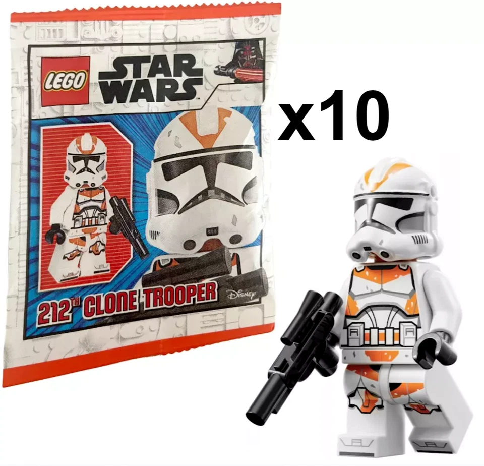 LEGO Star Wars Phase 2 Clone 212th Trooper Minifigure LOT of 10 - SEALED IN BAG! - Image 2 of 4