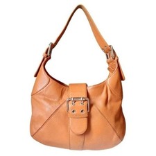 Furla Tan Leather Buckle Hobo Bag