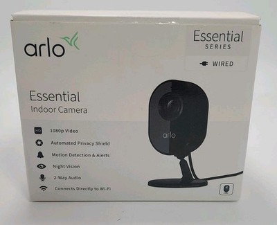ARLO Essential Indoor BLACK Security Camera Wired VMC2040B-100NAS