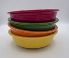 Set of 4 Vintage Fiesta Ware Cereal Bowls Classic Rim Green Yellow Red Orange