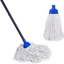 Mop for Floor Cleaning,2 Pcs Cotton String Wet Mops Replacement Head