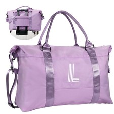 Initial Travel Duffel Bag, Sports Gym Bag, Personalized Weekender Bag with Sh...