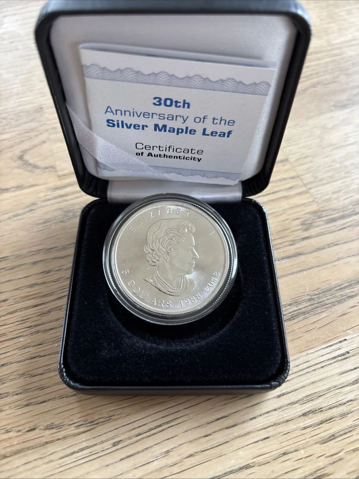 Maple Leaf 2018 30th Anniversary  1 Oz Silber Silbermünze - gilded - Canada - Bild 2 von 3