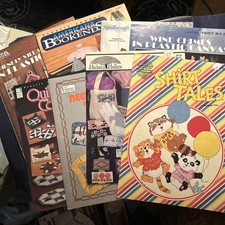 Lot Of Eight Plastic Canvas/cross Stitch Pattern Booklets