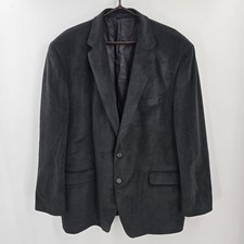 Ralph Lauren Blazer Mens 50R Black Corduroy Jacket Sport Coat Button Classic