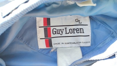 GUY LOREN Hombres Manga Larga Cremallera Chaqueta Talla Grande DE COLECCIÓN BROCHES DE PRESIÓN RETRO AÑOS 80 - Imagen 6 de 24
