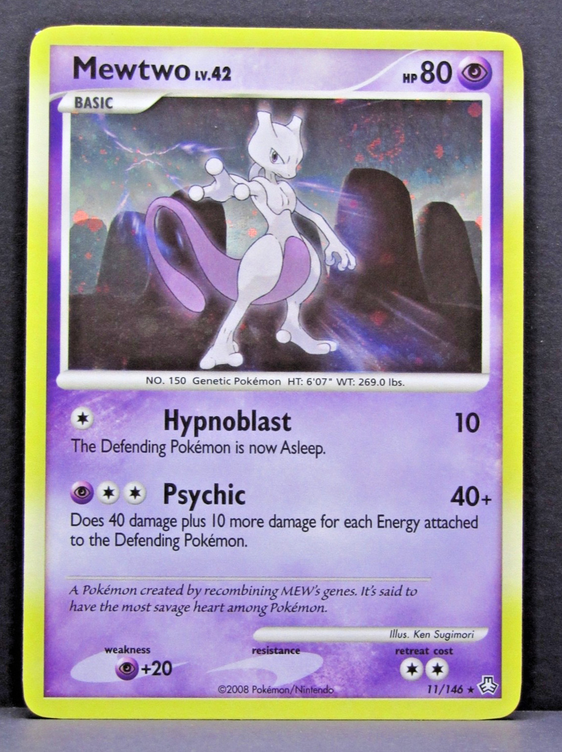 Mewtwo 11/146 Holo -Legends Awakened NM Condition Pokemon TCG LP one swirl ✨