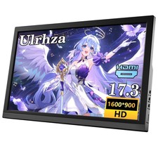 17.3'' Portable External Laptop Screen Monitor HDMI USB-C for PC Mac 1600 900 HD