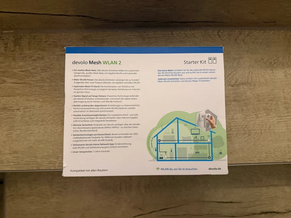 Devolo Mesh WLAN 2 Powerline WLAN Starter Kit, Weiß - Bild 2 von 4