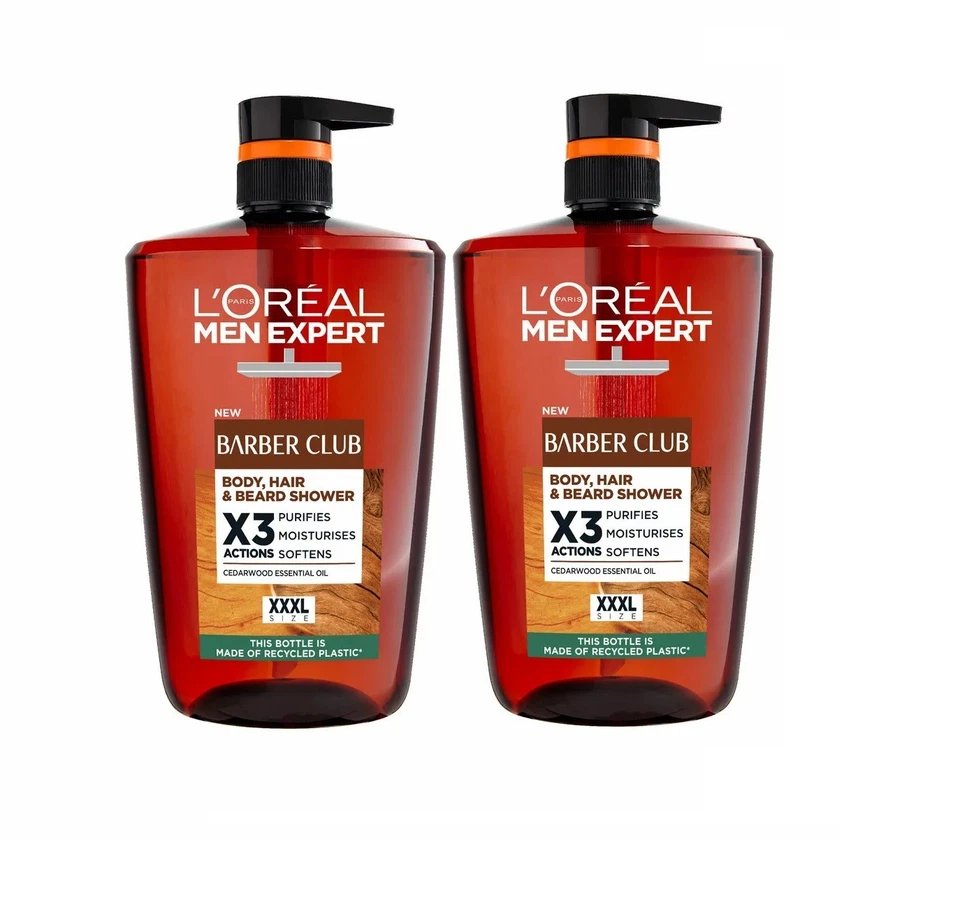 Loreal Men Expert Barber Club XXXL Shower Gel 2 x 1L