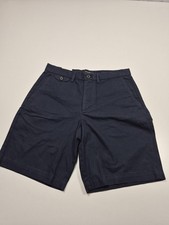 NWT Banana Republic Lived-In Shorts Mens 30 Blue Chino 9" Inseam Stretch Casual