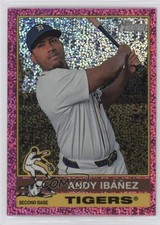 2025 Topps Heritage Chrome Pink Sparkle Refractor Andy Ibanez Ibáñez #94 0sb5
